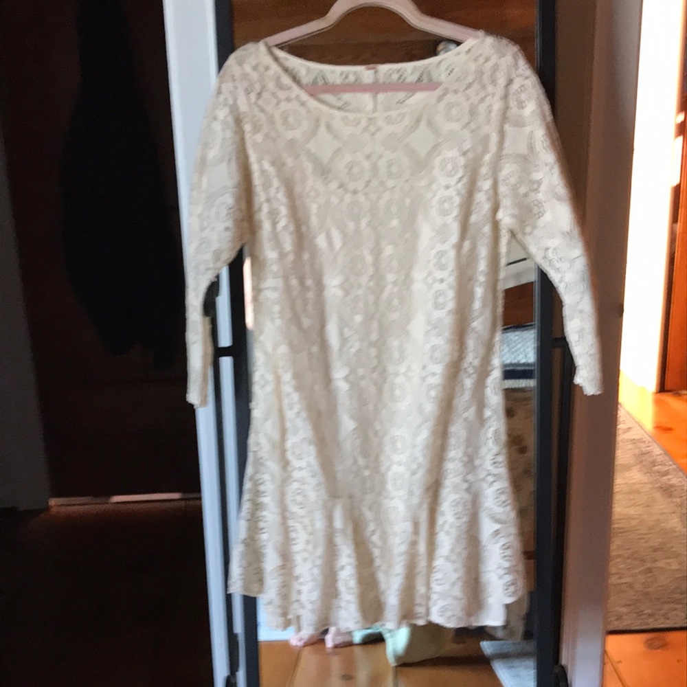 Free people Dress, cotton and rayon lace dress. Size 12 new never worn